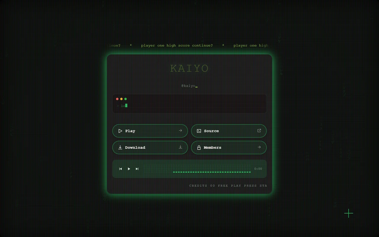 A photograph of a page just made from the Arcade template, as a desktop shows it.