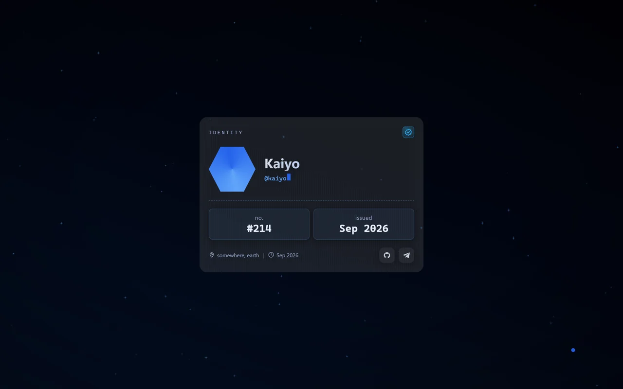A photograph of a page just made from the Hologram template, as a desktop shows it.