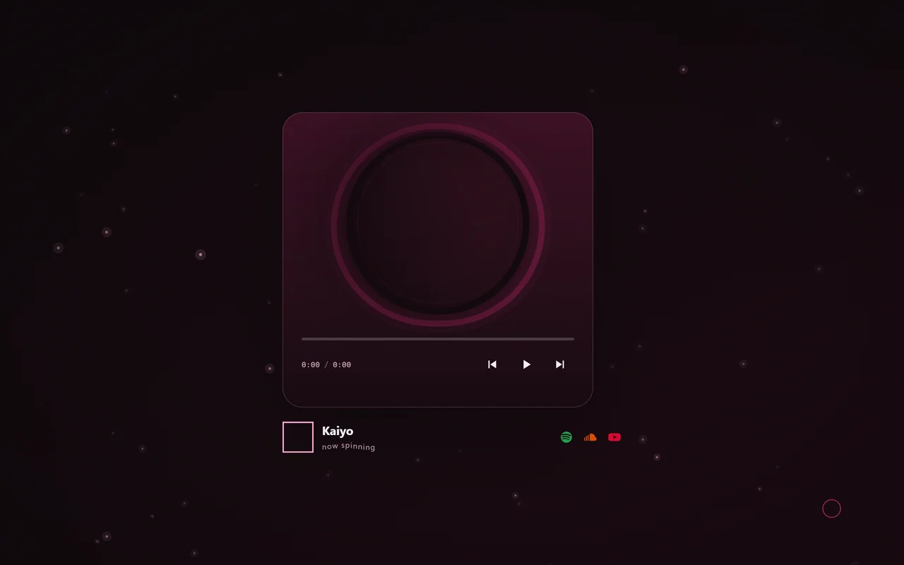A photograph of a page just made from the Vinyl template, as a desktop shows it.